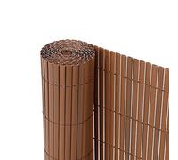 Ribelli Écran de confidentialité en PVC, Pare-Brise, Protection pour Balcon, Couleur:Brun, Longueur :4 mètres, Altitude:80 cm