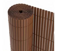 Ribelli Écran de confidentialité en PVC, Pare-brise, Protection pour Balcon, Couleur:brun, longueur :6 mètres, altitude:140 cm