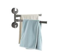 Ribelli Porte-Serviettes Mural sans perçage - Design à Ventouse - Double - en Aluminium - pour Salle de Bain et Cuisine - Anthracite