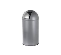 Ribelli Poubelle 50 L Poubelle hygiénique à clapet push, poubelle en acier inoxydable & seau intérieur en zinc