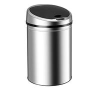 Ribelli Poubelle en Acier Inoxydable - Poubelle avec capteur - Ouverture et Fermeture automatiques - Anneau de Serrage pour Sacs à déchets - Couvercle Amovible - avec indicateur de Fonctionnement LED