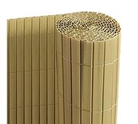 Ribelli PVC Brise-Vue pour Terrasse Balcon Jardin Clôture Pare-Soleil Coupe-Vent, Couleur:Bambou, Articles:Tapis de Protection de la Vie privée en PVC, Dimension:80 x 600 cm