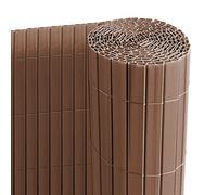 Ribelli PVC Brise-Vue pour Terrasse Balcon Jardin Clôture Pare-Soleil Coupe-Vent, Couleur:Brun, Articles:Tapis de Protection de la Vie privée en PVC, Dimension:80 x 500 cm
