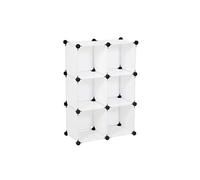 Ribelli Système d'étagères en Plastique, étagère pour Chambre d'enfant, Armoire 6 Cubes, étagère à Gradins, exécution:des étagères sans vis. 6 Cubes