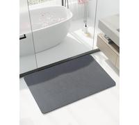 Ribelli Tapis de Bain antidérapant en Terre de diatomée - 60 x 39 cm - Tapis de Douche - Séchage Rapide - 100% Pierre Naturelle - Super Absorbant