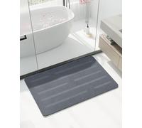 Ribelli Tapis de Bain antidérapant en Terre de diatomée - 60 x 39 cm - Tapis de Douche - Séchage Rapide - 100% Pierre Naturelle - Super Absorbant