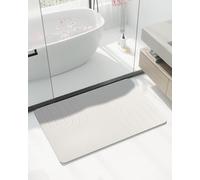 Ribelli Tapis de Bain antidérapant en Terre de diatomée - 60 x 39 cm - Tapis de Douche - Séchage Rapide - 100% Pierre Naturelle - Super Absorbant