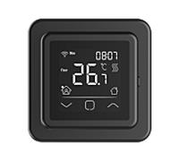 Riberger C16 Thermostat d'ambiance WiFi pour chauffage au sol, numérique, noir, 230 V, avec sonde pour chauffage au sol électrique