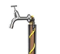 Riberger Câble chauffant avec thermostat - paquet de 1 m (10 W) Puissance : 10 W (constante)