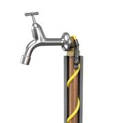 Riberger Chauffage auxiliaire de tuyau 6 m I Câble chauffant avec thermostat intégré I Protection contre le gel pour conduites d'eau I Bande chauffante étanche IP67 I 230 V 60 W Prêt à brancher I