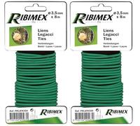 Ribiland 04669 - Lien pour Végétaux 8 m - Diamètre 3,5 mm - Vert (Lot de 2)