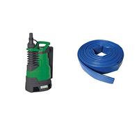 Ribiland Pompe submersible pour eaux usées 750 W avec flotteur intégré & Silverline 633656 Tuyau de refoulement 10 m x 32 mm