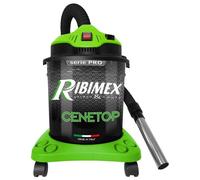 Ribimex Aspirateur à cendres Cenetop 1200 W pro - nettoyage automatique du filtre - 18 L Rouge/Noir