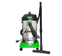 Ribimex Aspirateur pour solides et liquides Aspirix, poubelle d'aspiration de 30 L, puissance 1200 W, avec prise pour outils électriques, filtre HEPA lavable, fonction soufflante, accessoires inclus -