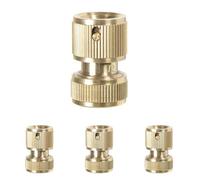 Ribimex PRA/RLB.4215 Raccord rapide libre, laiton, 15 mm, or, 5/8" (Lot de 4)