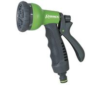 Ribimex Pra/TV.9302 Pistolet Multi-Jet, 8 Fonctions, Vert/Gris