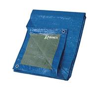 Ribimex PRB06502X03 Bâche de protection légère imperméable en polyéthylène, œillets en aluminium, résistante aux agents atmosphériques, idéale pour usage domestique et camping
