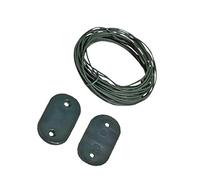 Ribimex PRBVT30VE Kit de Fixation pour bâche Brise-Vue avec Fil et 30 plaques Vert