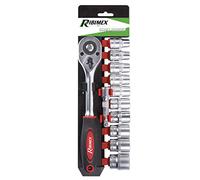 Ribimex PRKOUT11/S Clé à cliquet 1/2" et bagues