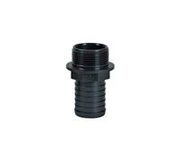 Ribimex PRRAC112X40 Raccord rainuré, plastique, M, 1" 1/2/40, noir, 9 x 6 x 6 cm