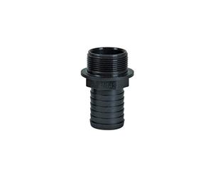 Ribimex PRRAC112X40 Raccord rainuré, plastique, M, 1" 1/2/40, noir, 9 x 6 x 6 cm