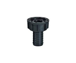 Ribimex PRRAC1X19D Raccord cannelé, Plastique, 1"/19, Noir, 0,123 x 0,123 x 0,123 cm