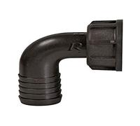 Ribimex PRRAC1X25C Raccord rainuré, coude en Plastique, 2,5 cm/25, Noir, 0 x 0,1 cm