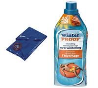 Ribimex Ribiland PRBP140R52 Bâche pour piscine ronde, diamètre 5,20 m, bleu & BSI Winterproof Traitement d'eau de piscine 1 L