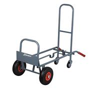 Ribitech - Diable Professionnel 2 Positions, bavette Fixe et Rabattable, 4 Roues, 250 kg - PRCD2P - Ribitech