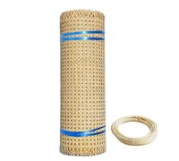 RIBLOR 60cm de Large, Naturel Cannage Rouleau pour Meuble, Rotin pour Cannage pour Chaise, Rouleau de Sangle Cannage, Toile Tissu en Rotin pré-tissée à Ouverte pour Armoire Plafond(50x100cm)