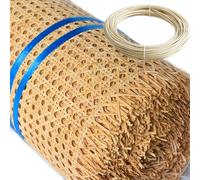 RIBLOR 80cm de Large, Naturel Cannage Rouleau pour Meuble, Rotin pour Cannage pour Chaise, Rouleau de Sangle Cannage, Toile Tissu en Rotin pré-tissée à Ouverte pour Armoire Plafond(60x150cm)