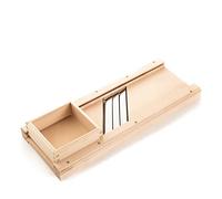 Ribnican Kitchen Grande trancheuse de cuisine pour couper les herbes et légumes plus chariot mobile pour choucroute, saucroute et salade de chou en bois de hêtre 40 cm de long (50 x 19 cm)