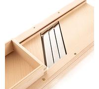 Ribnican Kitchen Grande trancheuse de cuisine pour couper les herbes et légumes plus chariot mobile Trancheuse de légumes pour choucroute et salade de chou en bois de hêtre 40 cm de long (60 x 23 cm)