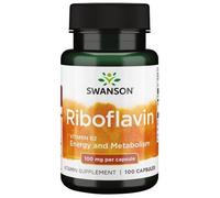 Riboflavine Vitamine B2 100 mg 100 gélules Soutien énergétique Swanson