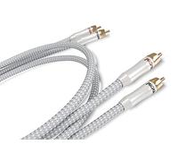 Ricable PR1 Primus Signal 2 x 1 MT - Câble Audio RCA Cinch stéréo Hi-FI plaqué Or OFC