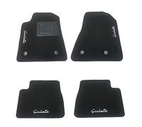 RicambiItalia2017 Ensemble de tapis en moquette pour voiture, avec 4 logos et 4 points de fixation