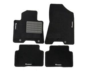 RicambiItalia2017 Tapis de voiture en moquette avec 4 logos et 3 points de fixation