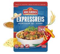 Ricardo Express Riz mexicain épicé 16 x 250 g Préparation de riz Plats prêts à l'emploi Micro-ondes / Poêle à frire rapide et facile