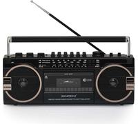 Ricatech PR1980 Magnétophone à cassette avec radio AM/FM/SW USB + SD