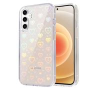 Riccase Coque pour Samsung Galaxy A05S - Transparente - Jolie coque de téléphone holographique à paillettes pour filles et femmes - Protection anti-jaune - Cadre en silicone souple pour Samsung A05S -