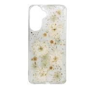 Riccase Coque transparente pour Samsung Galaxy A26 5G - Avec véritables motifs de fleurs séchées - Résistante aux chocs - En TPU souple - Fine - Motif floral mignon - Pour Samsung A26 5G - Fleur