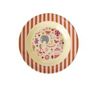 Rice Assiette creuse en mélamine rose - Impression équitable - Assiette ronde pour enfant - Vaisselle de camping pour enfants - Incassable - Sans BPA - Diamètre : 20 cm