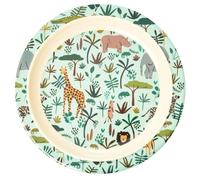RICE Assiette pour enfant Rice Jungle animals Green-multi