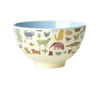 RICE Bol en mélamine Rice small Sweet Jungle Print-Soft blue