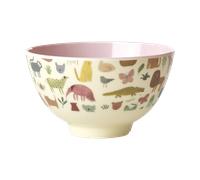 RICE Bol en mélamine Rice small Sweet Jungle Print-Soft Pink