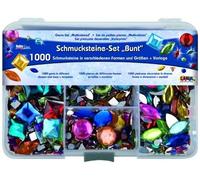 KREUL 49641 - Set de 1 000 pierres décoratives multicolores de tailles et formes différentes Pour créer des accessoires de mode et des objets de décoration intérieure