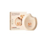 Rice Crème solaire hydratante au riz pour le visage, crème solaire hydratante anti-âge SPF 50+ protection solaire pour le sport pour protéger le visage et le corps contre les rayons UV, protection