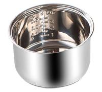 Rice Cuisineur en acier inoxydable Pot intérieur 3L Remplacement de cuiseuse rizière antiadhésive avec échelle pour cuisson à l'ébullition, à vapeur et cuisson en bouillie