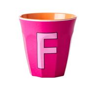 Rice DK Tasse en mélamine avec lettre F Rose