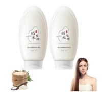 Rice Fermentation Activating Hair Cream, Rice Fermentation Essence Hair Cream, Rice Water Hair Mask, Moisturizing Smoothing Hair Cream for All Hair Types. (2pcs)